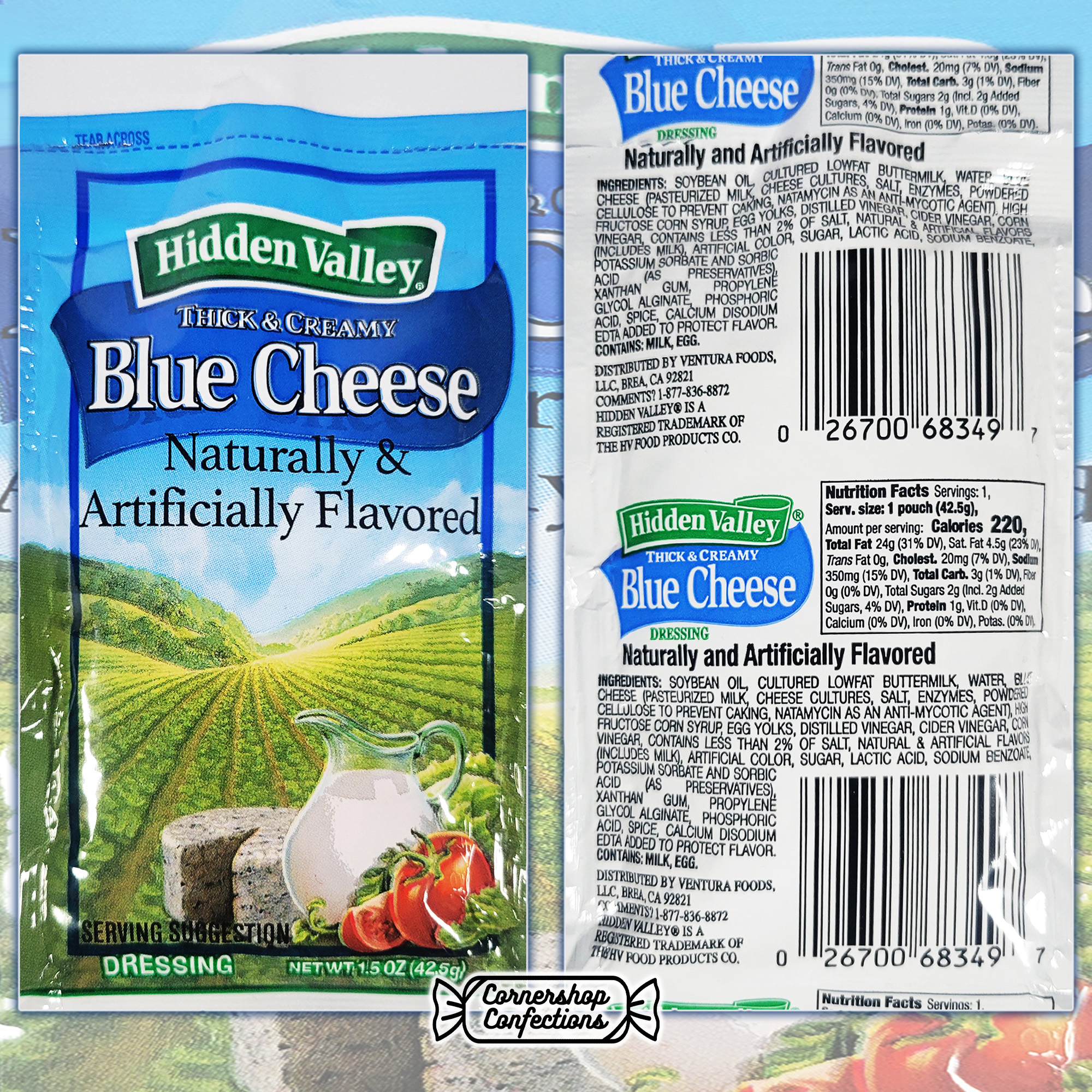 Thick & Creamy Blue Cheese Bulk Pack - 84 Individually Sealed 1.5 Ounce Packets of Blue Cheese Dressing and Dipping Sauce - For Salads, Fresh Veggies, Sandwiches in Cornershop Confections Pack - Walmart.com Thick & Creamy Blue Cheese Bulk Pack - 84 Individually Sealed 1.5 Ounce Packets of Blue Cheese Dressing and Dipping Sauce - For Salads, Fresh Veggies, Sandwiches in Cornershop Confections Pack - Walmart.com